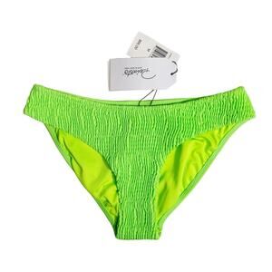PEIXOTO Cayo Smocked Bikini Bottom in Limelight